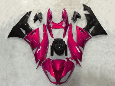 Affordable 2009-2012 Kawasaki ZX6R Motorcycle Fairings - Candy Red Glossy Black Australia