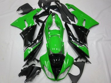 Affordable 2009-2012 Kawasaki ZX6R Motorcycle Fairings - Green Glossy Black White Australia