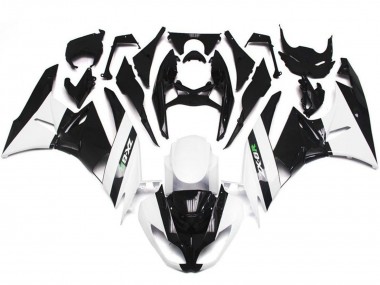 Affordable 2009-2012 Kawasaki ZX6R Motorcycle Fairings - White Glossy Black Australia