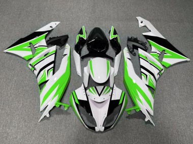 Affordable 2009-2012 Kawasaki ZX6R Motorcycle Fairing - White Green Black Australia