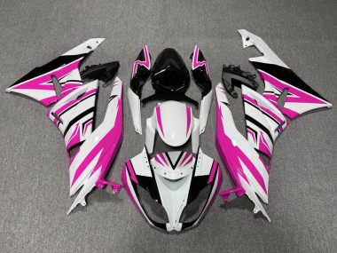 Affordable 2009-2012 Kawasaki ZX6R Motorcycle Fairings - White Pink Black Australia