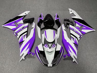 Affordable 2009-2012 Kawasaki ZX6R Motorcycle Fairings - White Purple Black Australia
