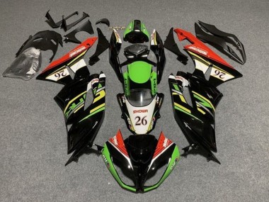 Affordable 2009-2012 Kawasaki ZX6R Motorcycle Fairings - Green Glossy Black White Red Showr 26 Australia