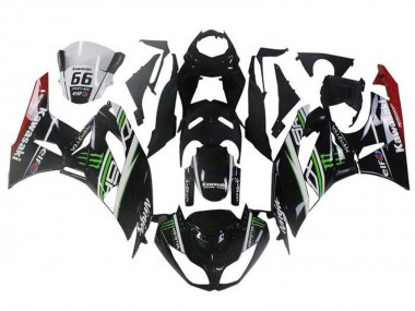 Affordable 2009-2012 Kawasaki ZX6R Motorcycle Fairings - Glossy Black White Green Red Elf Monster Australia
