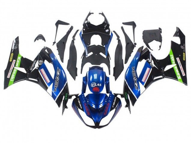2009-2012 Kawasaki ZX6R Motorcycle Fairings - Blue Glossy Black Red Green Australia