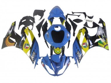 Affordable 2009-2012 Kawasaki ZX6R Motorcycle Fairings - Blue Yellow Shark Australia