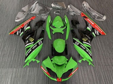 Affordable 2009-2012 Kawasaki ZX6R Motorcycle Fairings - Green Glossy Black Red Yellow Monster Motocard Australia