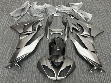 Affordable 2009-2012 Kawasaki ZX6R Motorcycle Fairings - Matte Silver Black Australia