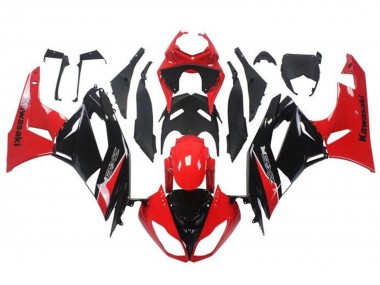 Affordable 2009-2012 Kawasaki ZX6R Motorcycle Fairing - Red Glossy Black Australia