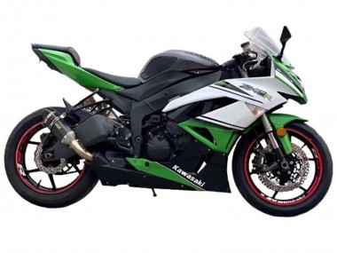 Affordable 2009-2012 Kawasaki ZX6R Motorcycle Fairings - White Green Black Australia