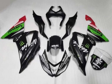 Affordable 2013-2018 Kawasaki ZX6R Motorcycle Fairings - Matte Black Green Red White Monster Snow Australia
