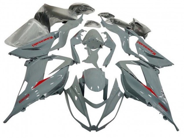 2013-2018 Kawasaki ZX6R Motorcycle Fairing - Nardo Grey Red Australia