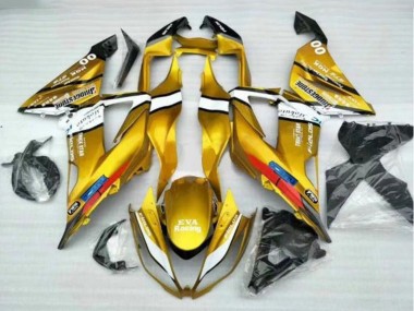 Affordable 2013-2018 Kawasaki ZX6R Motorcycle Fairings - Gold White Black Australia