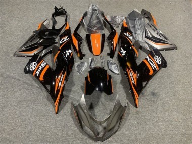 Affordable 2013-2018 Kawasaki ZX6R Motorcycle Fairing - Orange Glossy Black Australia
