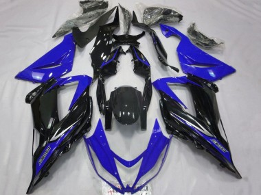 Affordable 2013-2018 Kawasaki ZX6R Motorcycle Fairings - Blue Glossy Black Australia