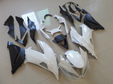 Affordable 2013-2018 Kawasaki ZX6R Motorcycle Fairing - White Matte Black Australia