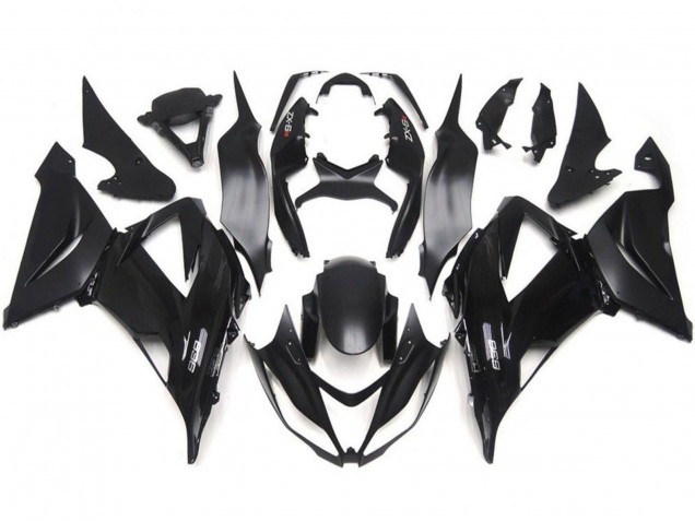 2013-2018 Kawasaki ZX6R Motorcycle Fairing Kits - Glossy Black Matte Black Australia