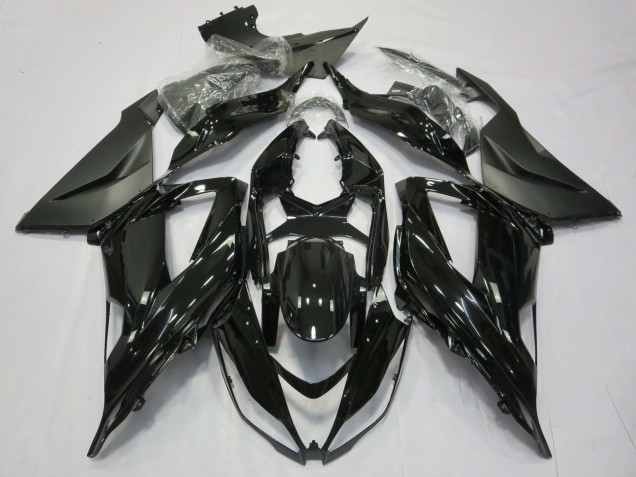 2013-2018 Kawasaki ZX6R Motorcycle Fairing - Glossy Black Matte Black Australia