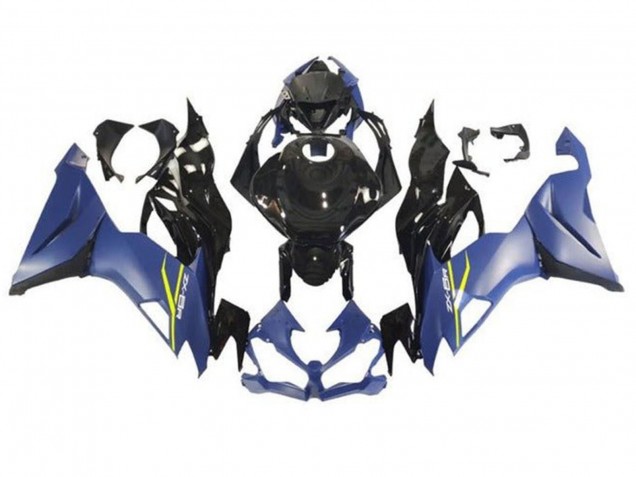 2019-2022 Kawasaki ZX6R Motorcycle Fairings - Matte Blue Glossy Black Australia