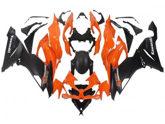 2019-2022 Kawasaki ZX6R Motorcycle Fairing - Orange Matte Black Australia