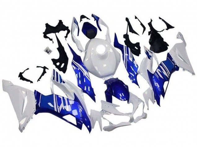 2019-2022 Kawasaki ZX6R Motorcycle Fairings - White Blue Australia