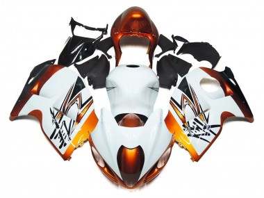 Affordable 1996-2007 Suzuki GSXR 1300 Hayabusa Motorcycle Fairings - White Orange Black Australia