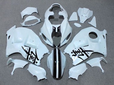 Affordable 1996-2007 Suzuki GSXR 1300 Hayabusa Motorcycle Fairings - White Black Stripe Australia