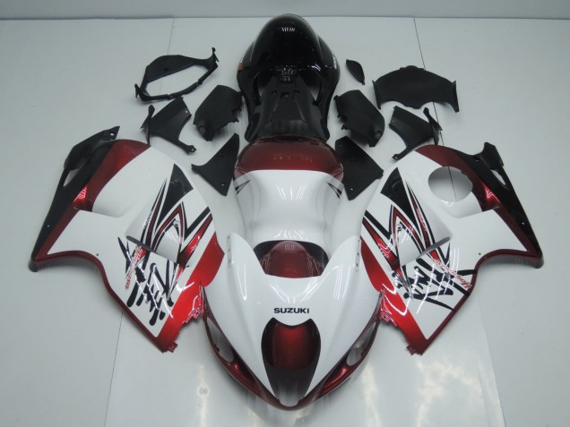1996-2007 Suzuki GSXR 1300 Hayabusa Motorcycle Fairings - White Candy Red Black Australia