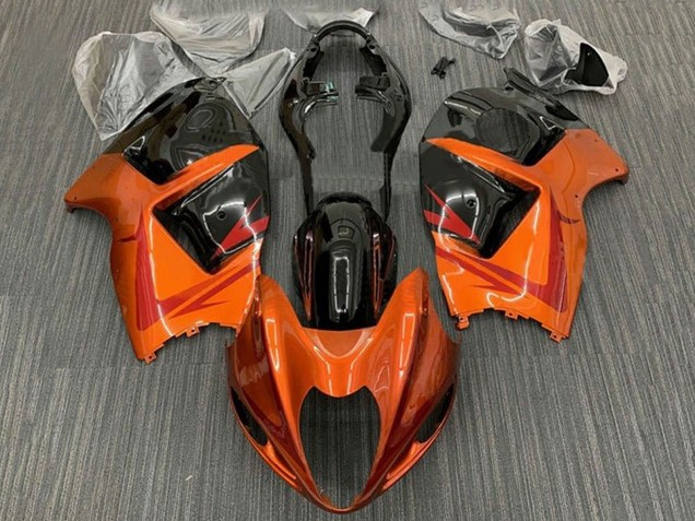 1996-2007 Suzuki GSXR 1300 Hayabusa Motorcycle Fairings - Orange Black Red Australia