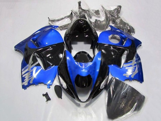 1996-2007 Suzuki GSXR 1300 Hayabusa Motorcycle Fairings - Blue Chrome Black Australia