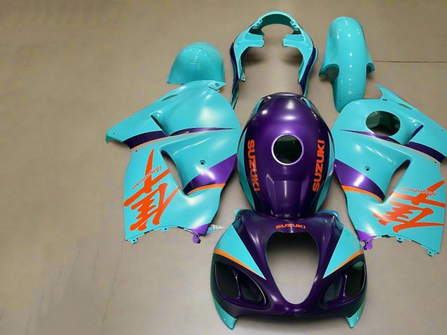 1996-2007 Suzuki GSXR 1300 Hayabusa Motorcycle Fairings - Matte Purple Orange Blue Australia