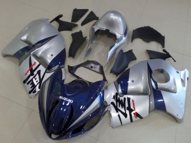 Affordable 1996-2007 Suzuki GSXR 1300 Hayabusa Motorcycle Fairings - Silver Dark Blue Australia