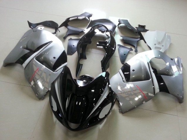 1996-2007 Suzuki GSXR 1300 Hayabusa Motorcycle Fairings - Glossy Black Silver Chrome Australia