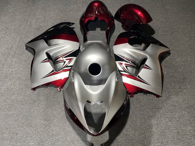 1996-2007 Suzuki GSXR 1300 Hayabusa Motorcycle Fairings - Silver Candy Red Australia