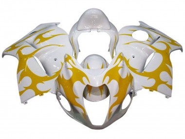 Affordable 2008-2020 White Yellow Tribal Suzuki GSXR 1300 Hayabusa Motorcycle Fairings Australia
