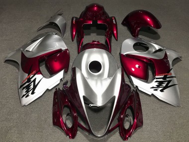 Affordable 2008-2020 Silver Dark Red Suzuki GSXR 1300 Hayabusa Motorcycle Fairings Australia