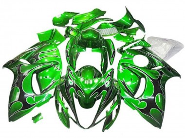 Affordable 2008-2020 Green Black Tribal Suzuki GSXR 1300 Hayabusa Motorcycle Fairings Australia