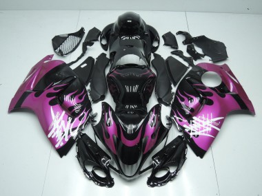 Affordable 2008-2020 Glossy Black Purple Flame Suzuki GSXR 1300 Hayabusa Motorcycle Fairings Australia
