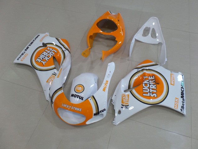 1991-1996 Suzuki RGV250 VJ22 Motorcycle Fairings - White Orange Lucky Strike Motul Australia