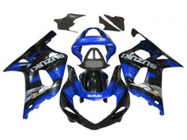 2000-2002 Suzuki GSXR1000 Motorcycle Fairings - Blue Glossy Black Chrome Australia