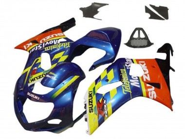 Affordable 2000-2002 Suzuki GSXR1000 Motorcycle Fairings - Blue Yellow Red Telefonica Motul Australia