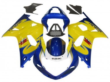 Affordable 2000-2002 Suzuki GSXR1000 Motorcycle Fairings - Yellow Blue Tribal Australia