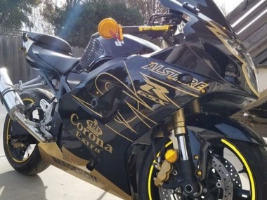 Affordable 2003-2004 Suzuki GSXR 1000 Motorcycle Fairings - Black Gold Corona Australia