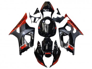Affordable 2003-2004 Suzuki GSXR 1000 Motorcycle Fairings - Glossy Black Matte Black Orange Australia