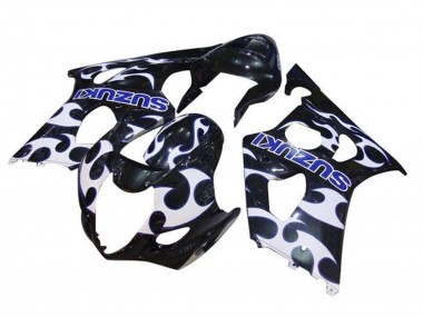 Affordable 2003-2004 Suzuki GSXR 1000 Motorcycle Fairings - Black White Blue Tribal Australia