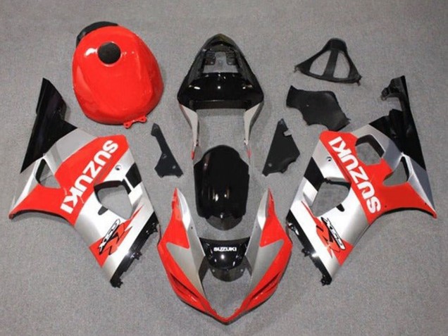 2003-2004 Suzuki GSXR 1000 Motorcycle Fairings - Red Silver Black Australia