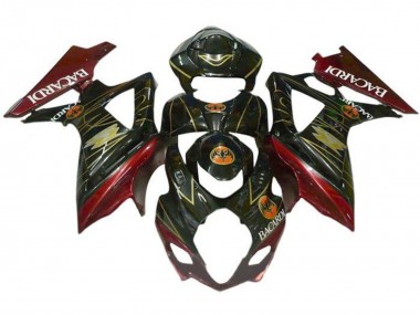 Affordable 2005-2006 Suzuki GSXR 1000 Motorcycle Fairings - Black Red Gold BACARDI Australia