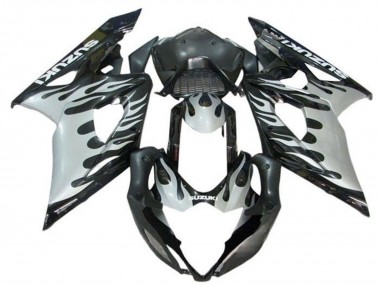 Affordable 2005-2006 Suzuki GSXR 1000 Motorcycle Fairings - Black White Flame Australia