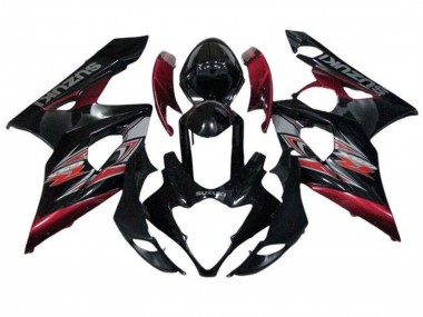 Affordable 2005-2006 Suzuki GSXR 1000 Motorcycle Fairings - Glossy Black Red Silver Australia