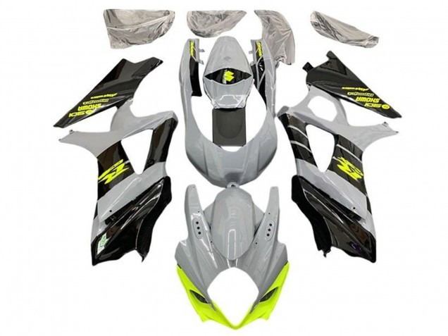 2005-2006 Suzuki GSXR 1000 Motorcycle Fairings - Grey Black Neon Yellow Australia